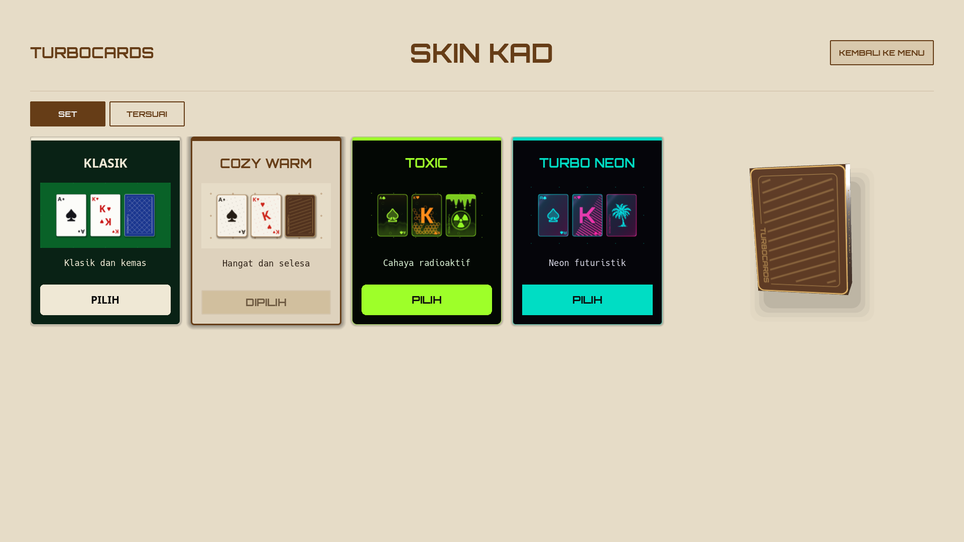 Skin kad dan meja